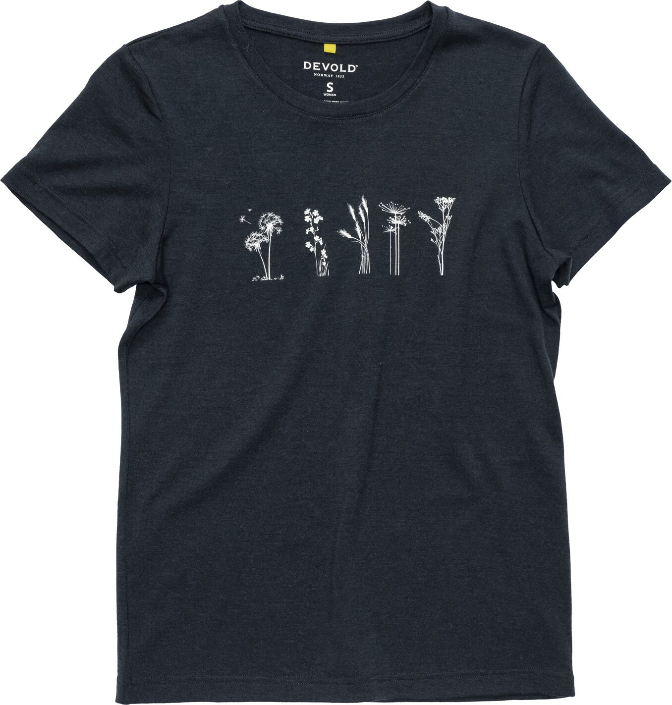 Devold Classic Flowers Tee Womens Ink