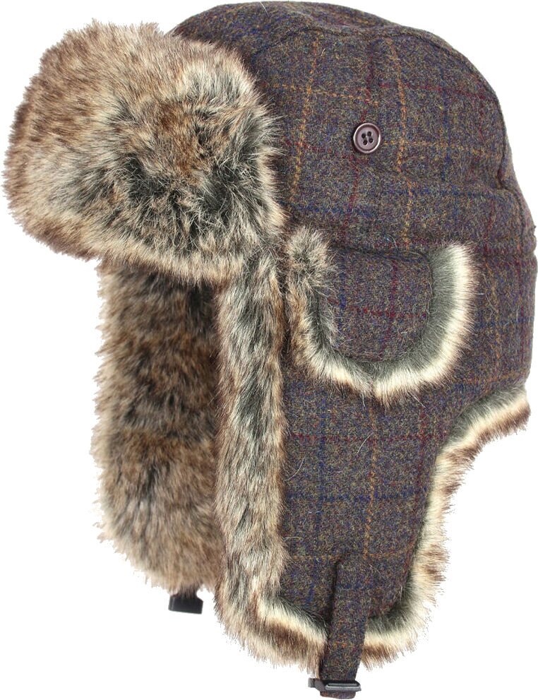 Jack Pyke Wool Blend Trapper Hat Brown Check