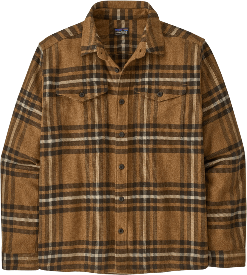 Patagonia Fjord Flannel Shirt Mens Catch: Deer Brown