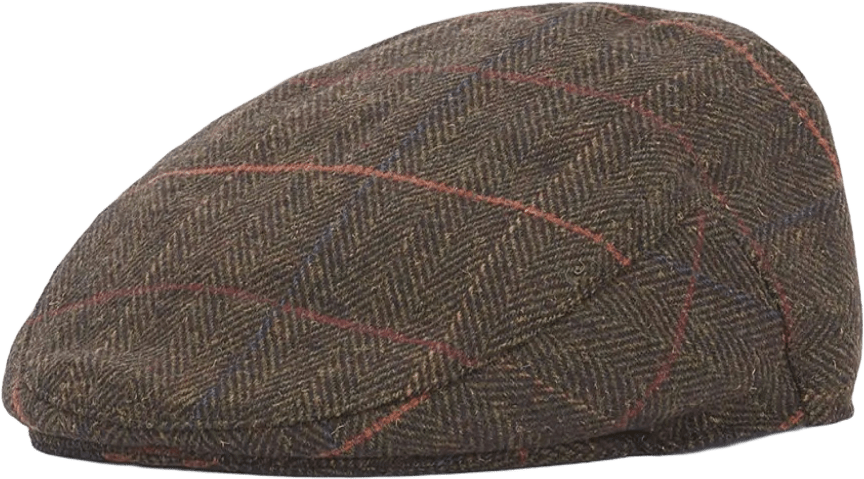 Barbour Wilkin Flat Cap Olive Herringbone