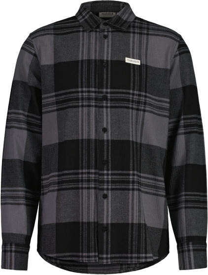 Maloja AblancaM. Organic Hemp Shirt Mens Deep Black Check