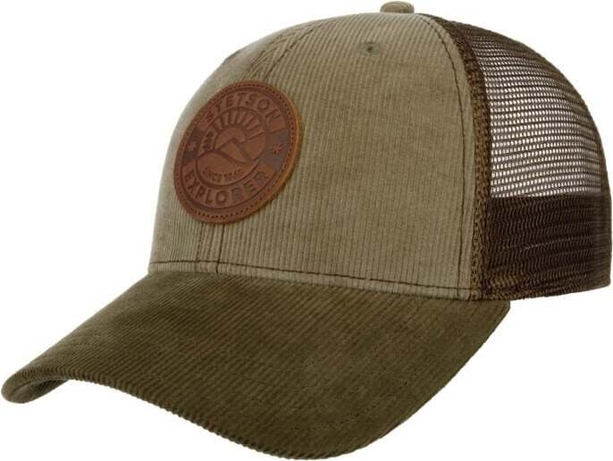 Stetson Baseball Cap Leather Patch Light Green / Khaki