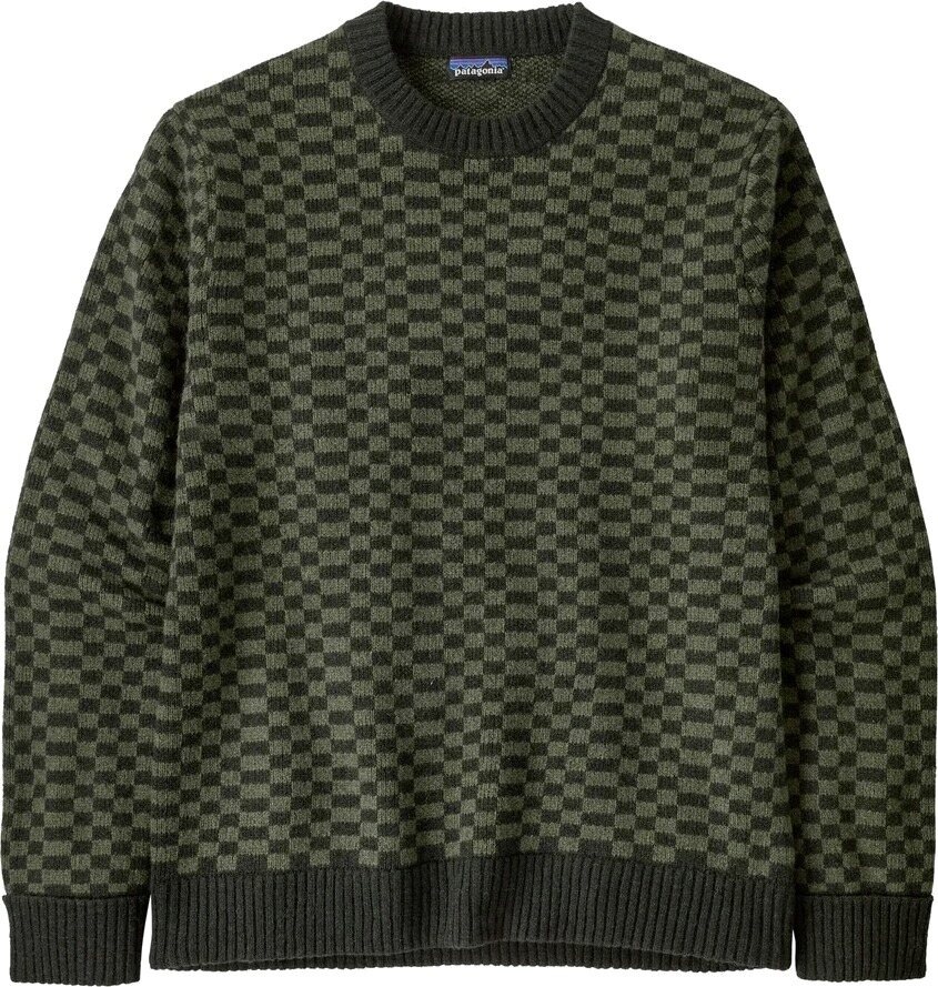 Patagonia Recycled Wool-Blend Sweater Mens Finned: Old Growth Green