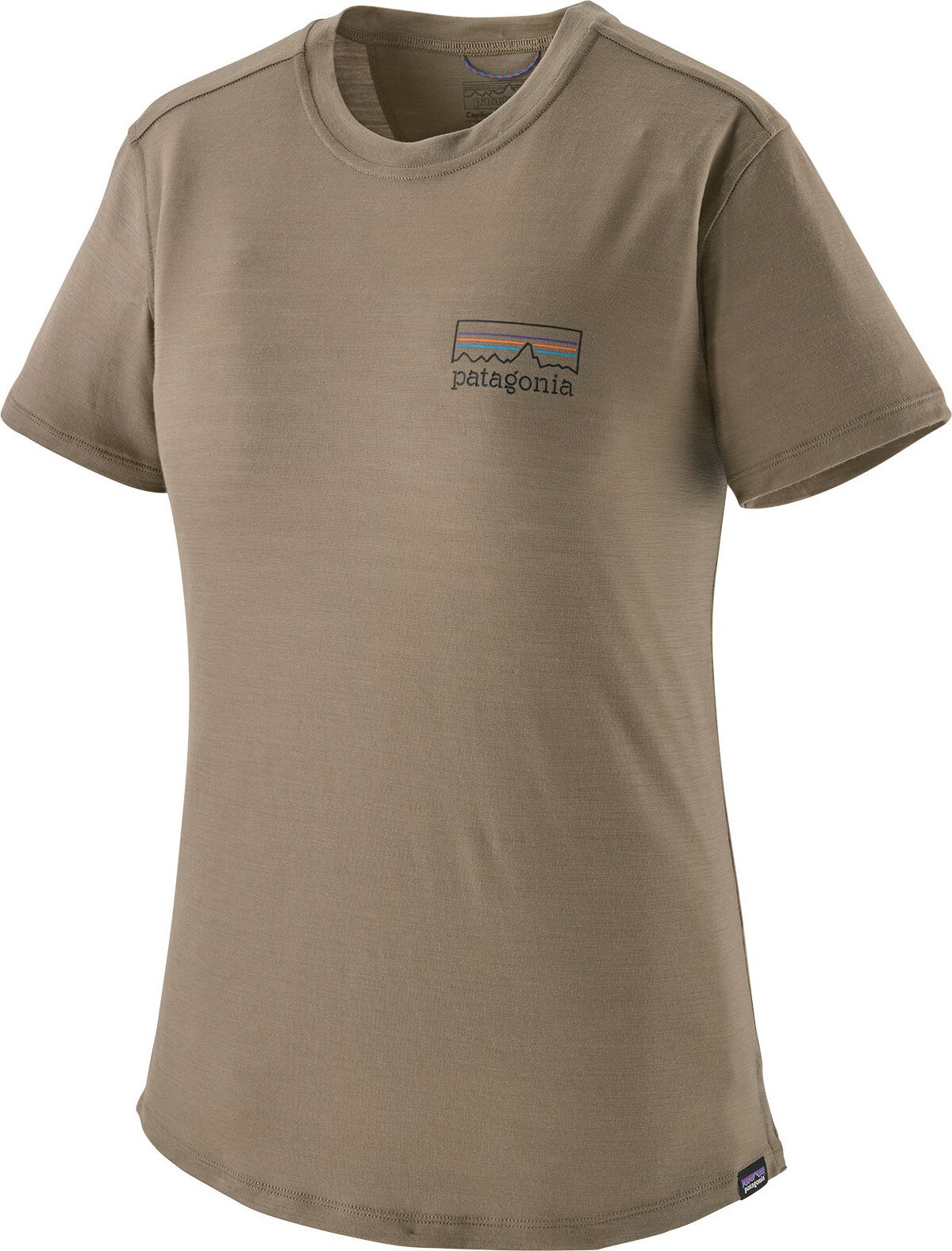 Patagonia Cap Cool Merino Blend Graphic Shirt Womens Fitz Roy Strata: Wing Grey