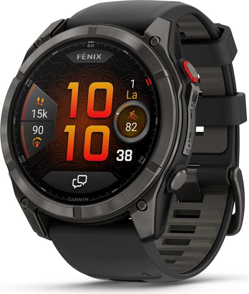 Garmin Fenix 8 Pro Amoled 51mm Carbon Gray DLC Titanium w/ Black/Pebble Gray