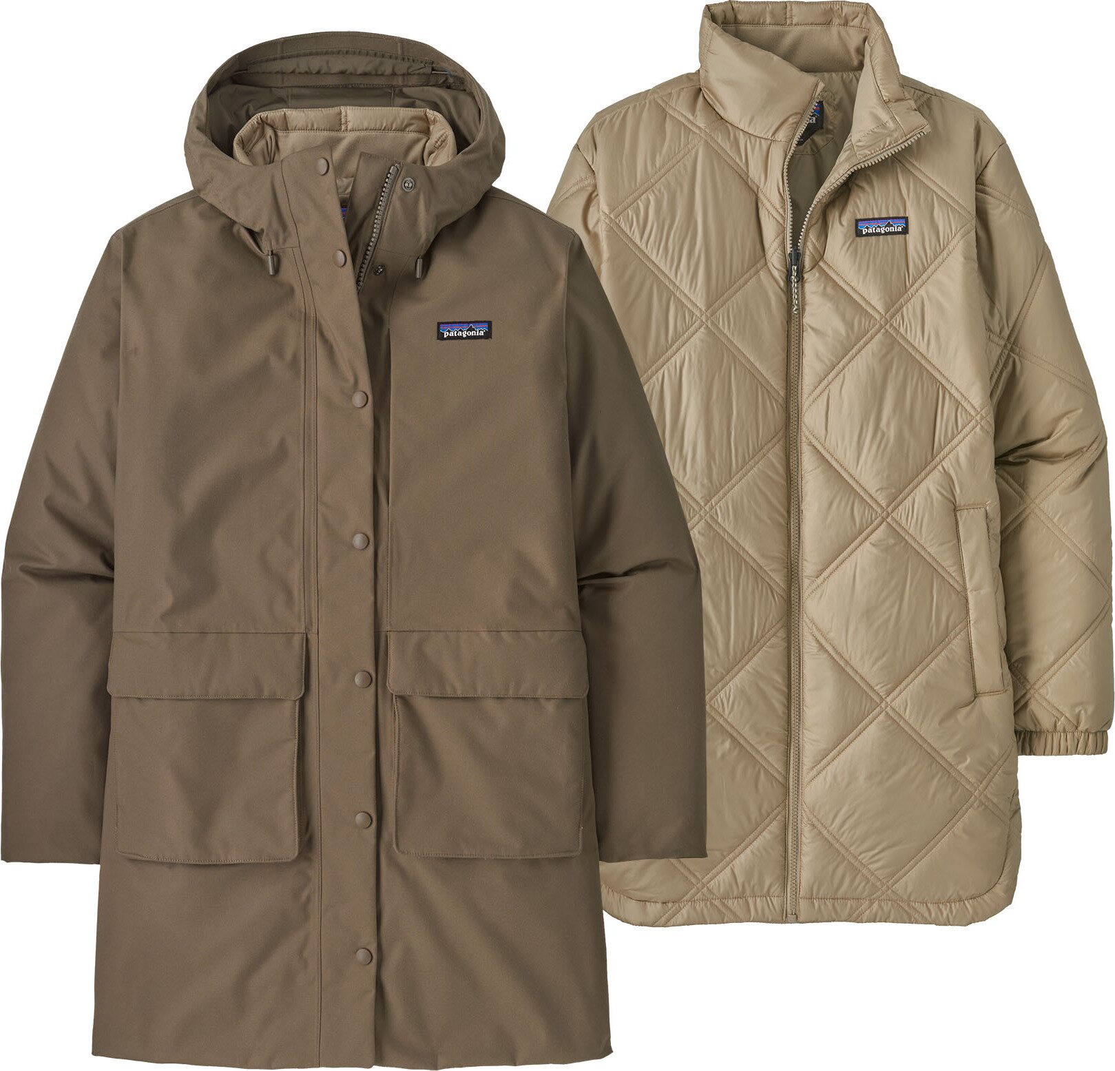 Patagonia Pine Bank 3in1 Parka Womens Marlow Brown