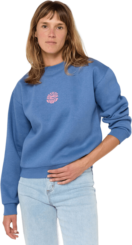 Rip Curl Icons Of Surf Relaxed Crew Womens Moonlight Blue