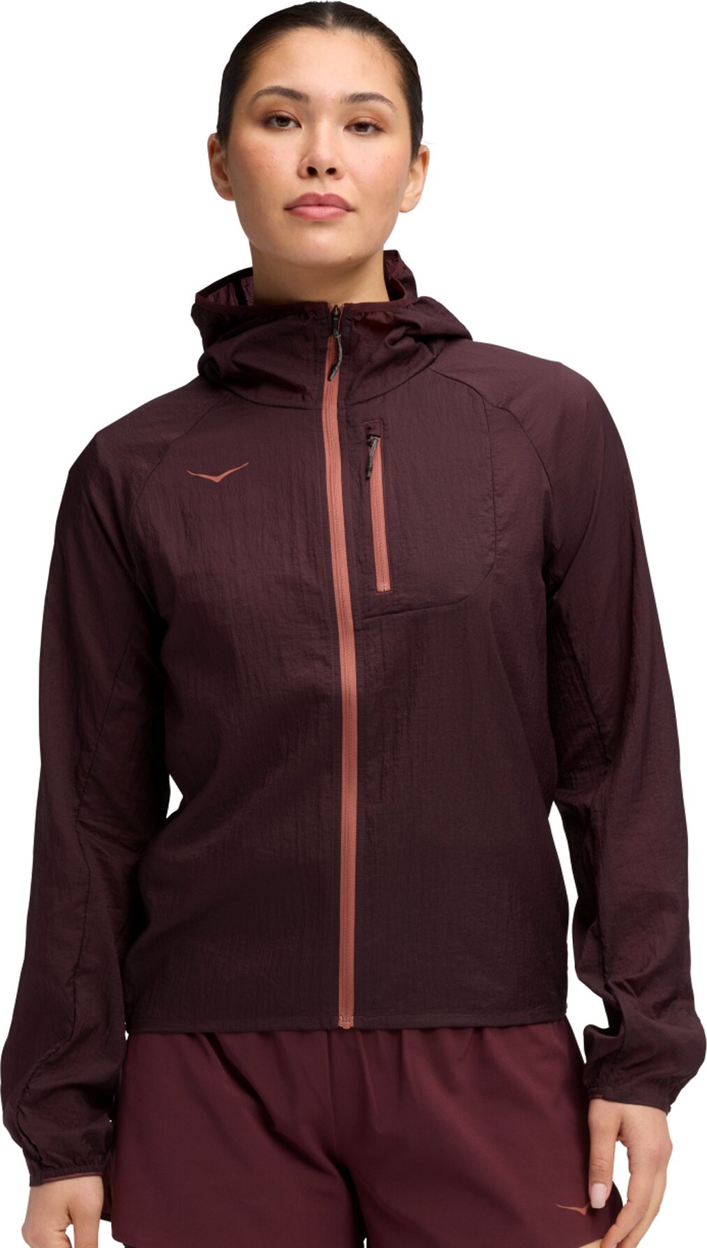 Hoka Skyflow Jacket Womens Black Cherry