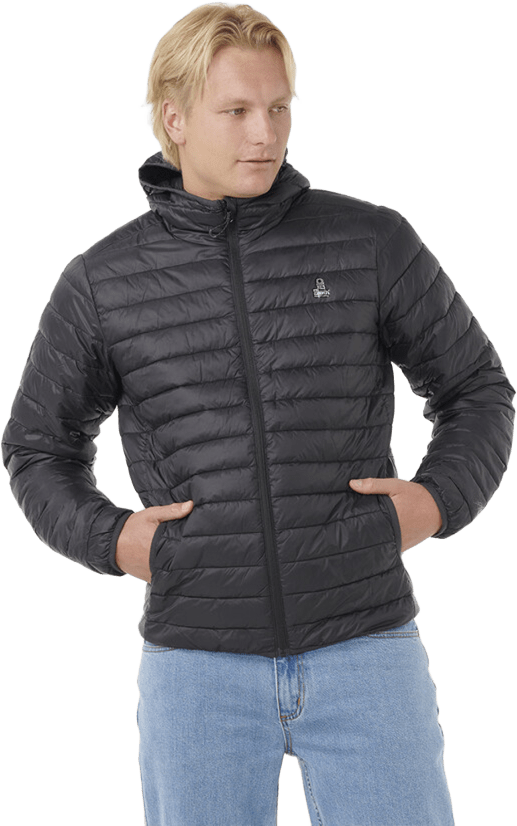 Rip Curl Anti Series Search Puffer Hood Black