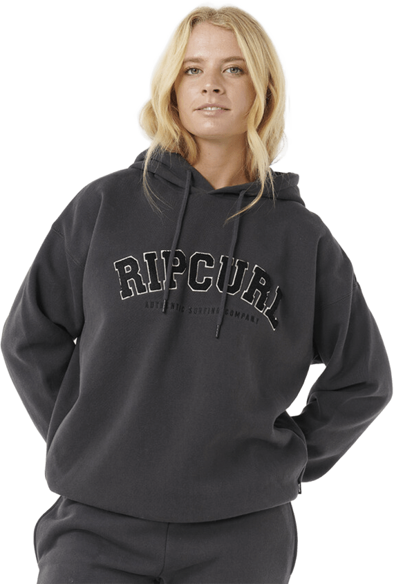 Rip Curl Varsity Hoodie
 Womens Washed Black