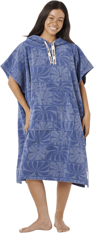 Rip Curl Premium Surf Hooded Towel Blue
