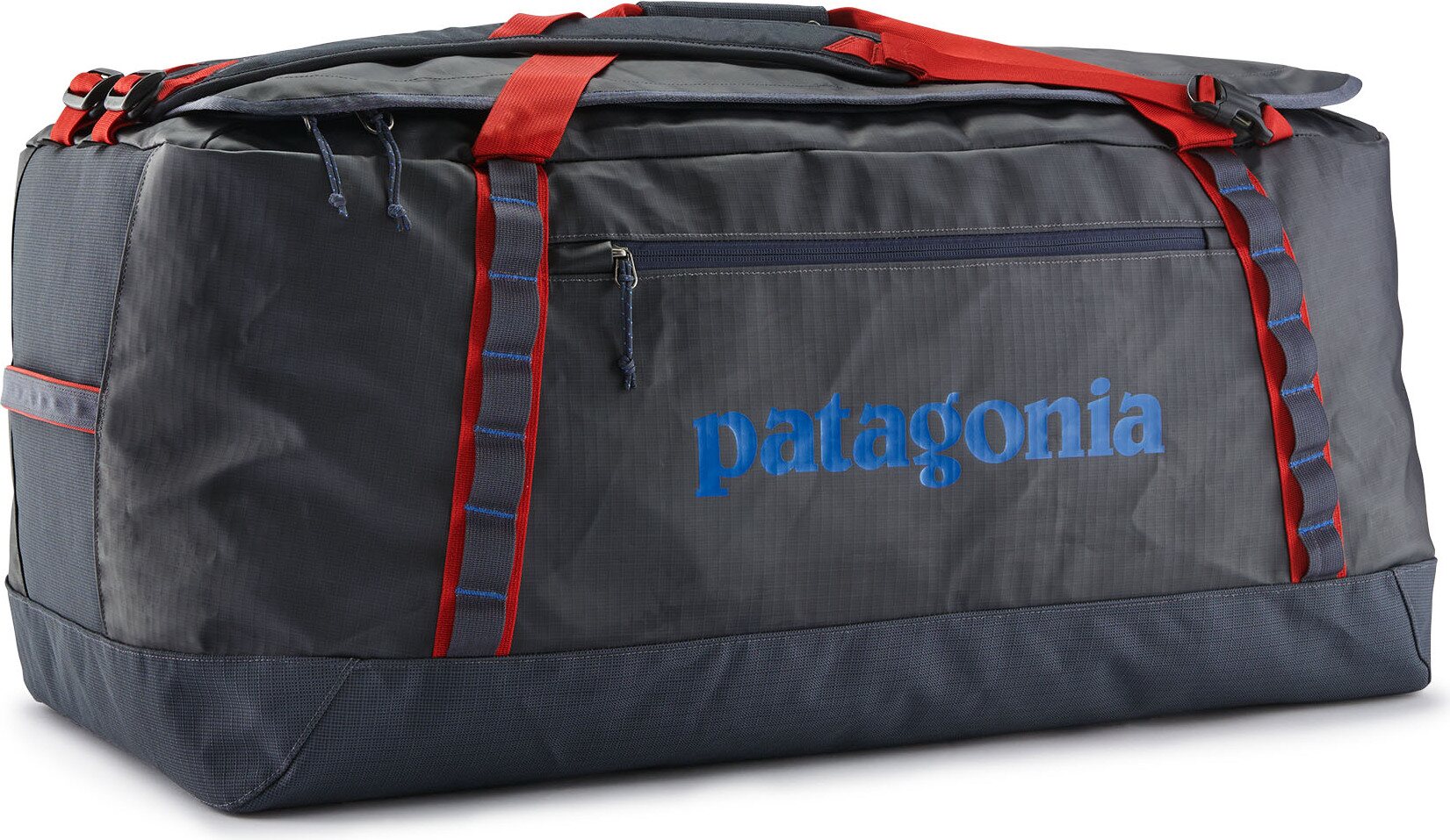 Patagonia Black Hole Duffel 100L Smolder Blue w/ Amanita Red
