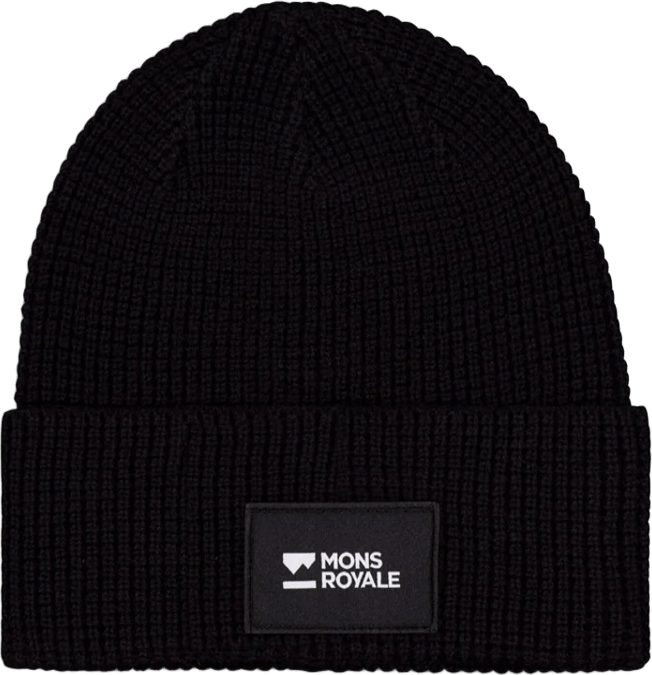 Mons Royale Bluff Merino Beanie Black