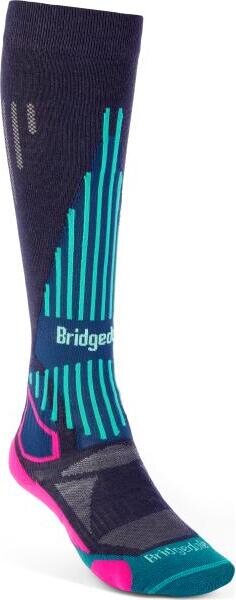 Bridgedale Ski Lightweight Womens Denim/Pink
