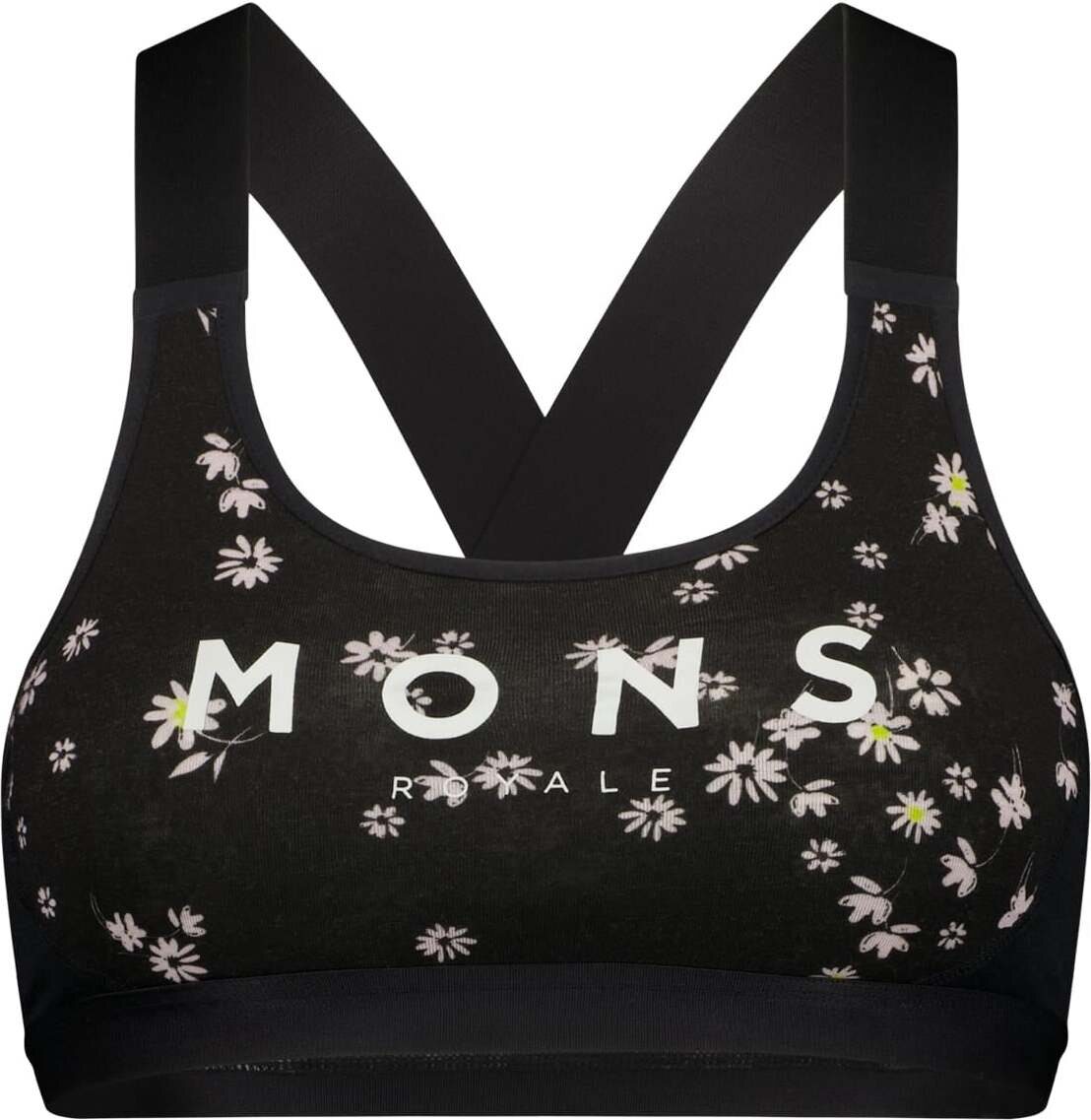 Mons Royale Stella X-Back Bra Black Daisy