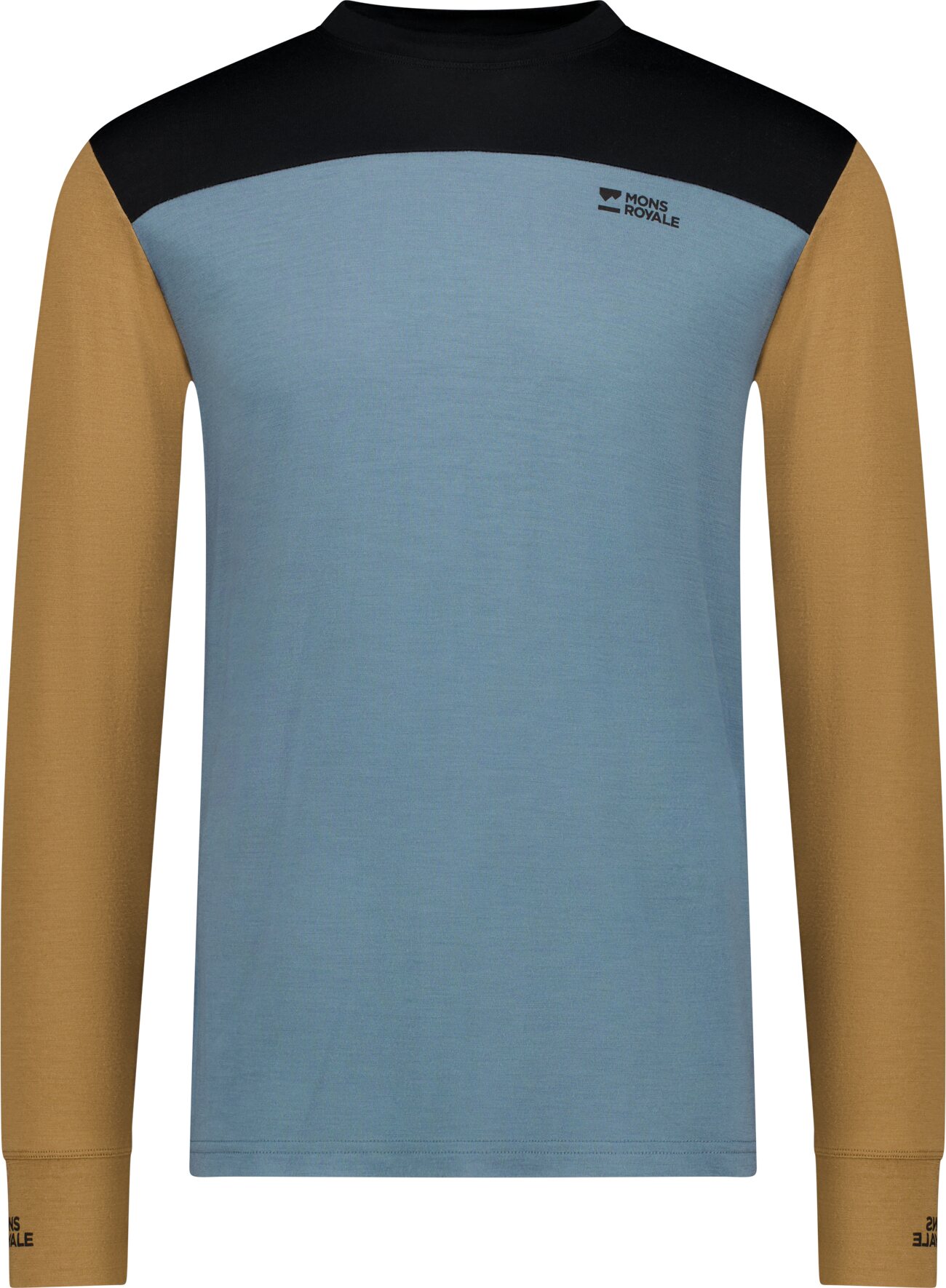 Mons Royale Yotei Tech LS Mens Goblin Blue / Toffee / Black