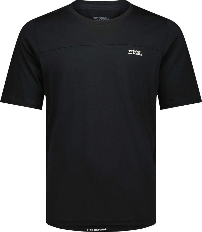 Mons Royale Diversion Merino Bike Jersey Short Sleeve Mens Black