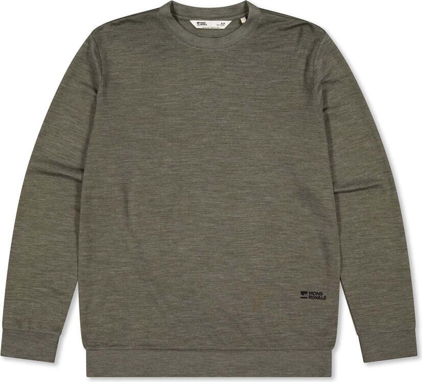 Mons Royale Horizon Merino Crew Mens Dark Olive