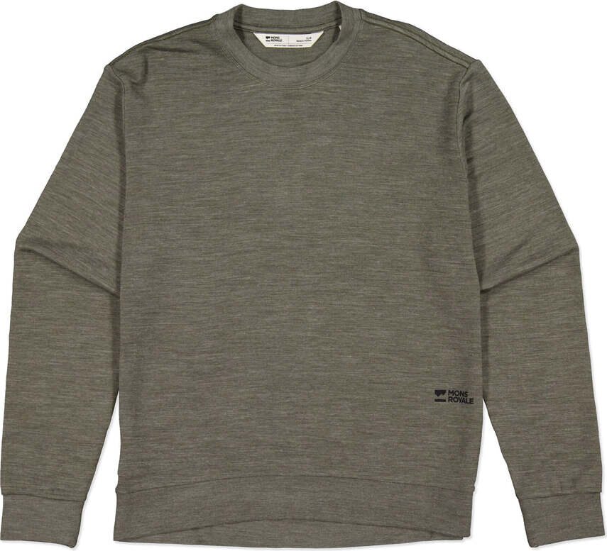 Mons Royale Horizon Merino Crew Womens Dark Olive