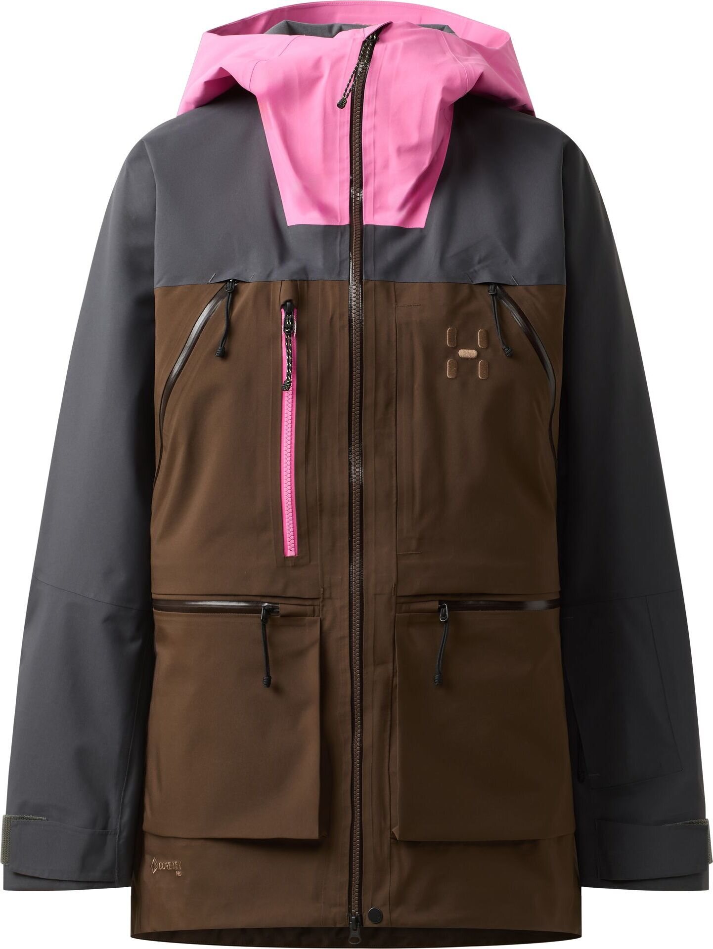 Haglöfs Vassi GTX Pro II Jacket Womens Lantana Pink / Oak Brown