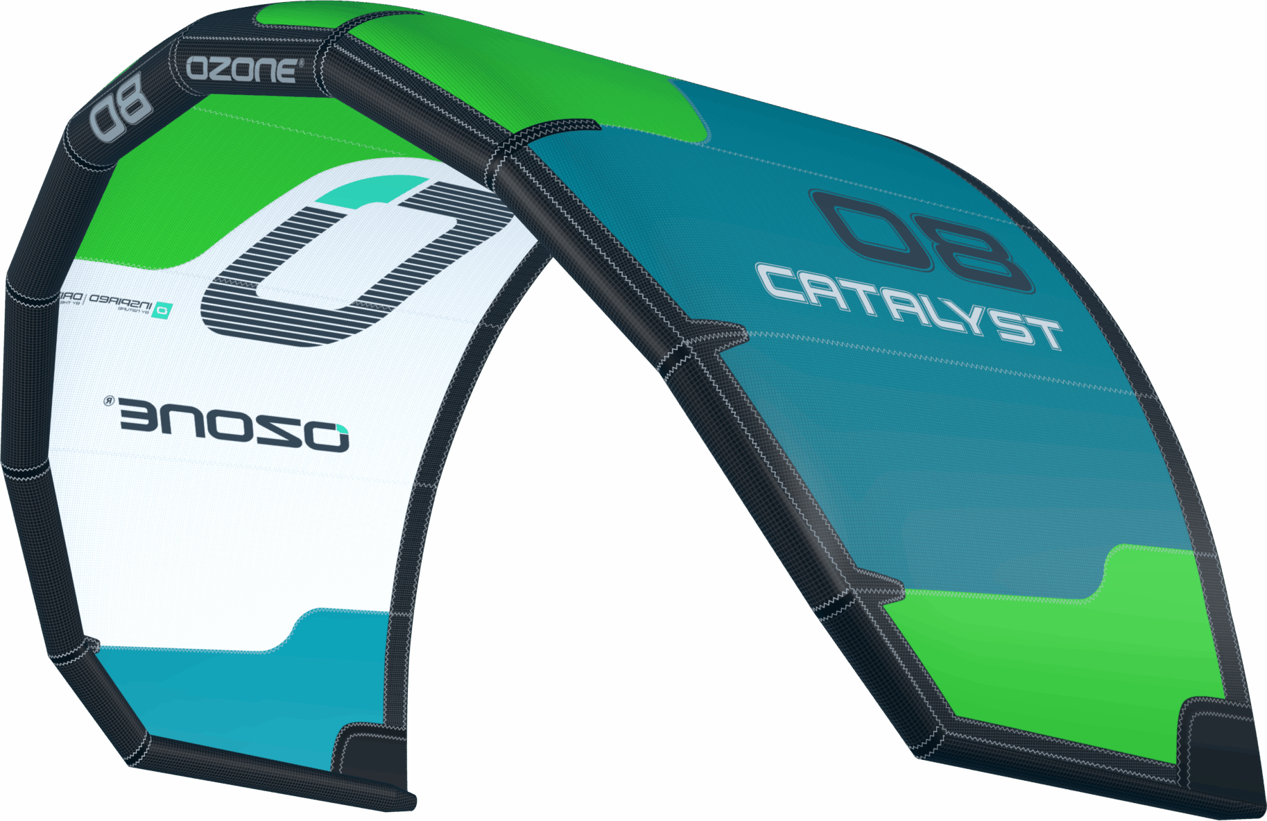 Ozone Catalyst V5 Kite Only 6m² Emerald/Bright Green/White