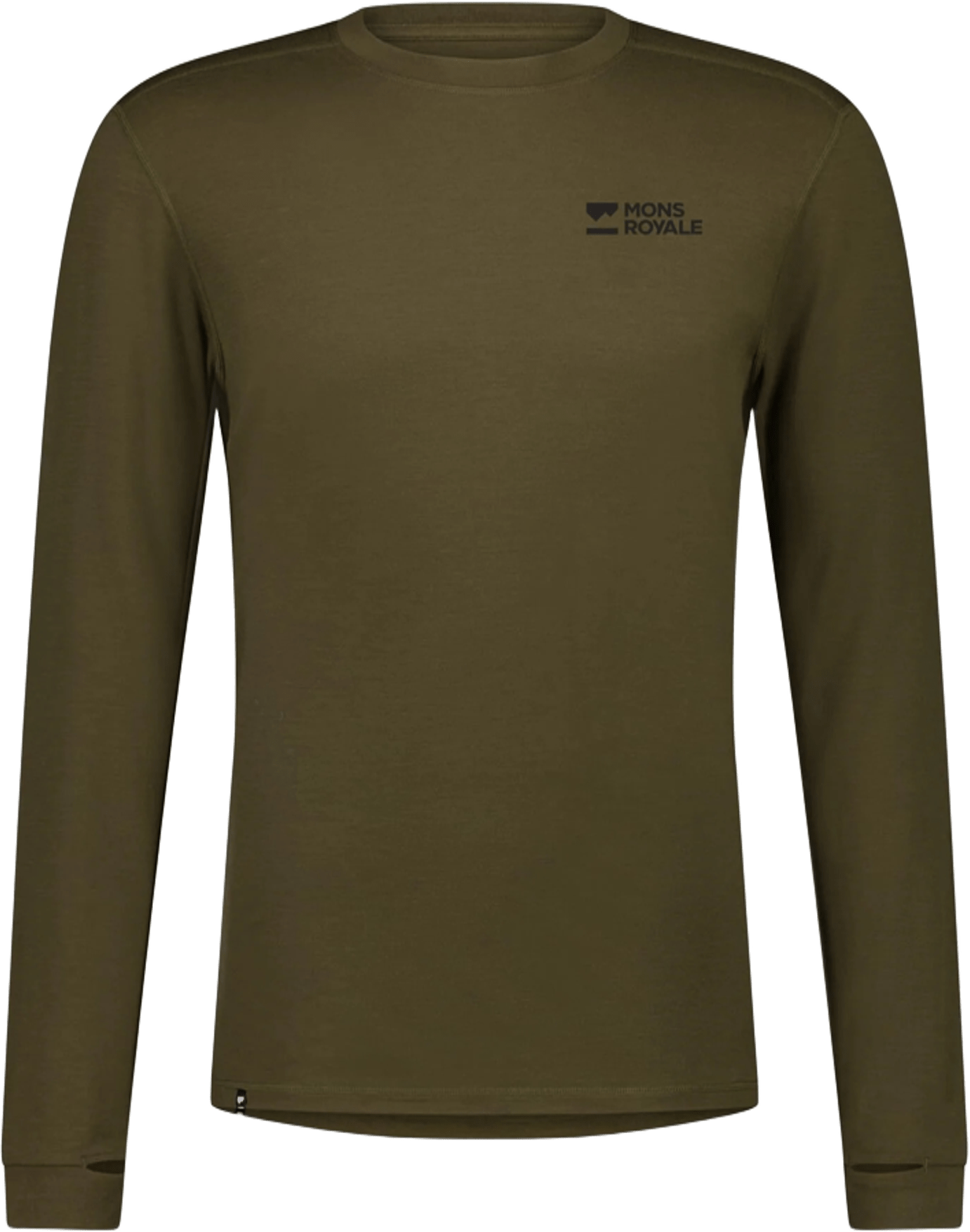 Mons Royale Cascade Merino Flex LS Mens Dark Olive