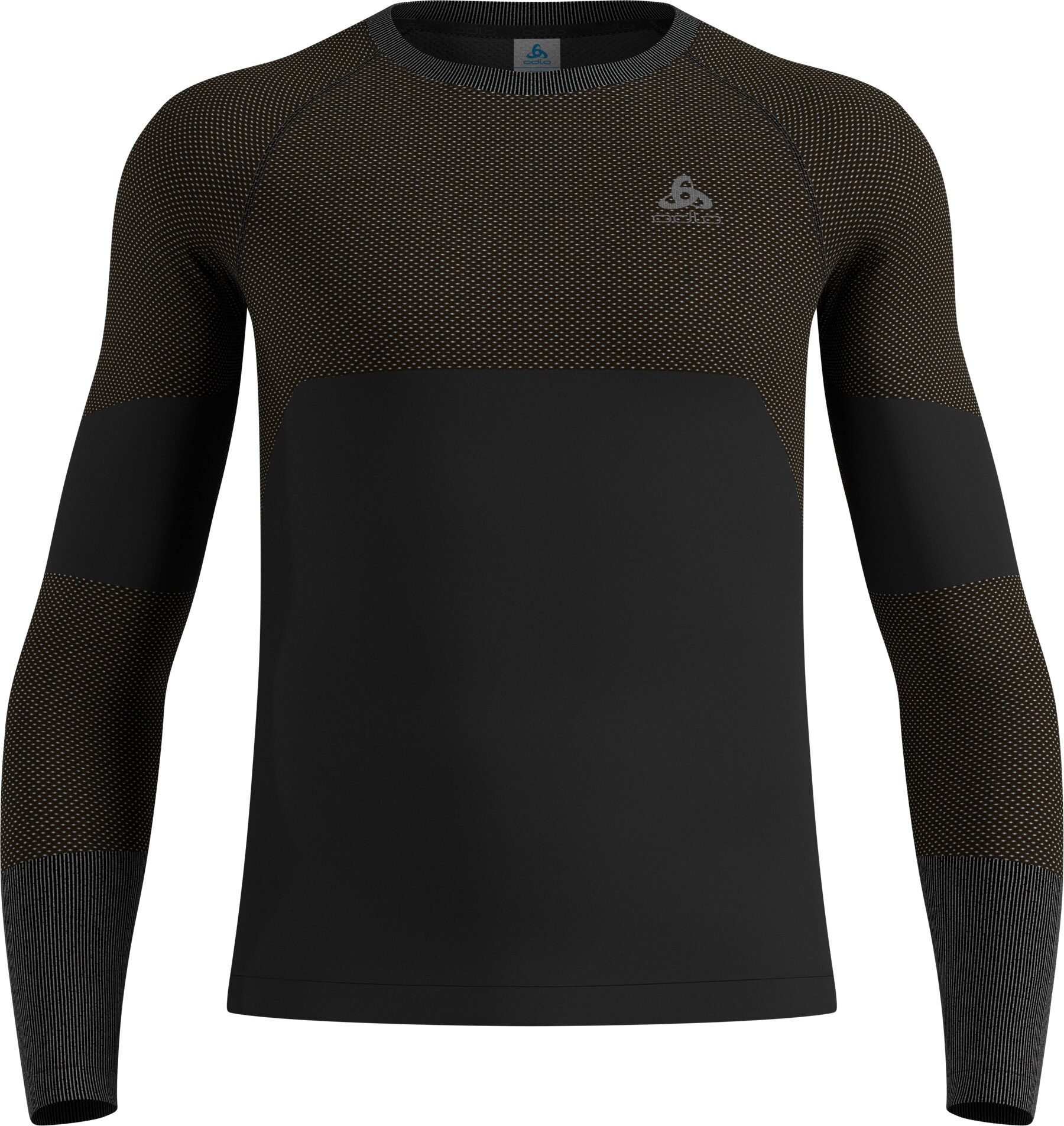 Odlo Fundamentals Performance Warm BL Top Crew Neck Long Sleeve Mens Black