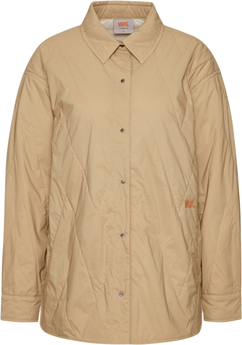 Varg Lillå Padded Shirt Womens Drift Wood Beige