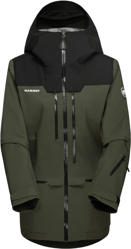 Mammut Haldigrat HS Hooded Jacket Womens Dark Marsh-Black