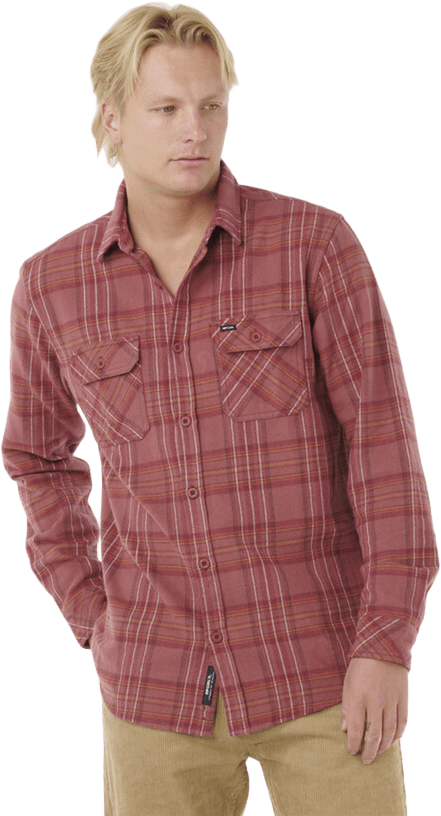 Rip Curl Griffin Flannel Shirt Mens Apple Butter