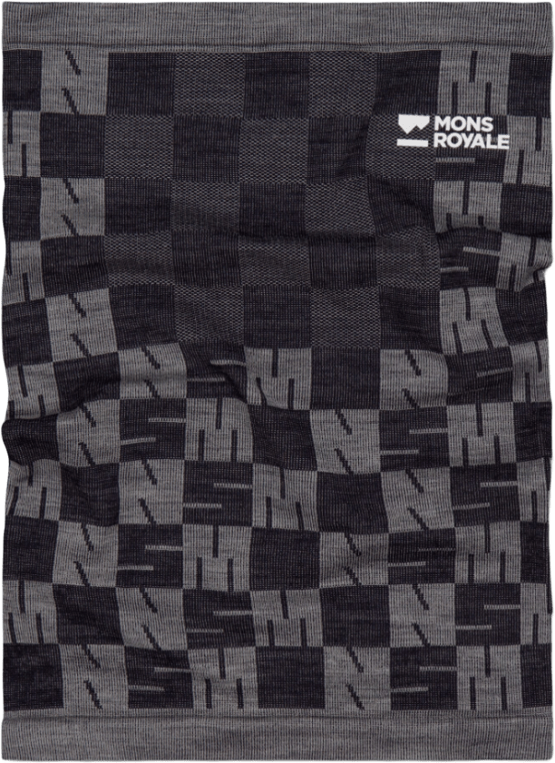 Mons Royale Ascender Merino Seamless Neckwarmer Dried Sage / Black