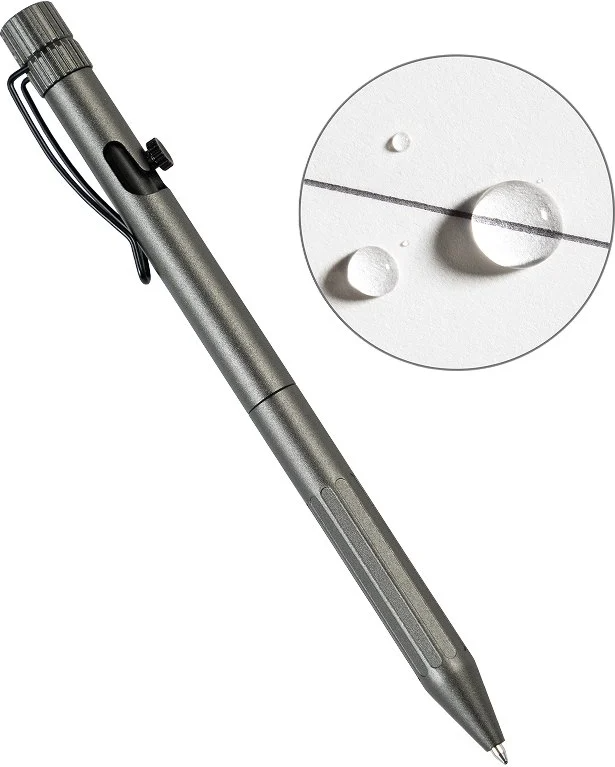 Rite in the Rain Bolt-Action Pen Gunmetal Gray Barrel / Black Ink