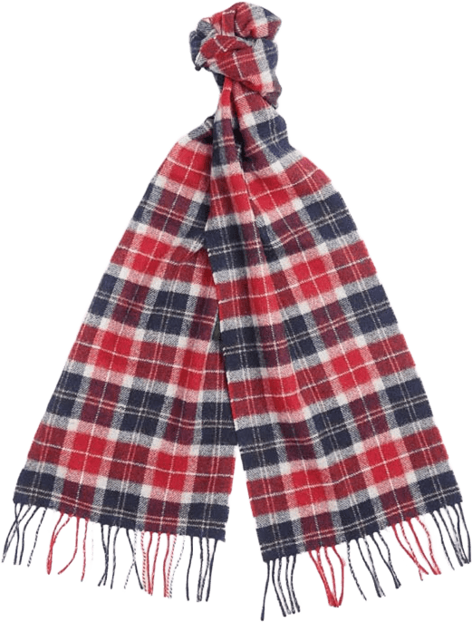 Barbour Tartan Lambswool Scarf Cranberry Tartan