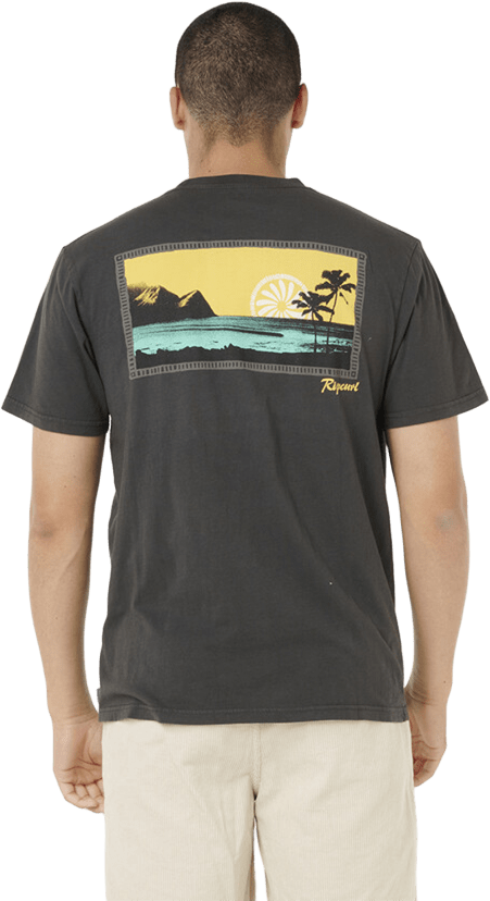 Rip Curl Mod Cali Sunset Tee Mens Washed Black