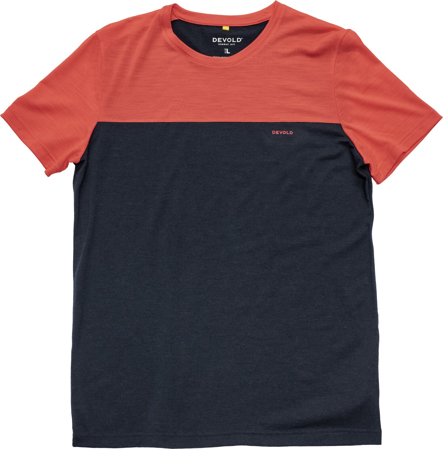 Devold Classic Linear Tee Mens Ink/Cayenne