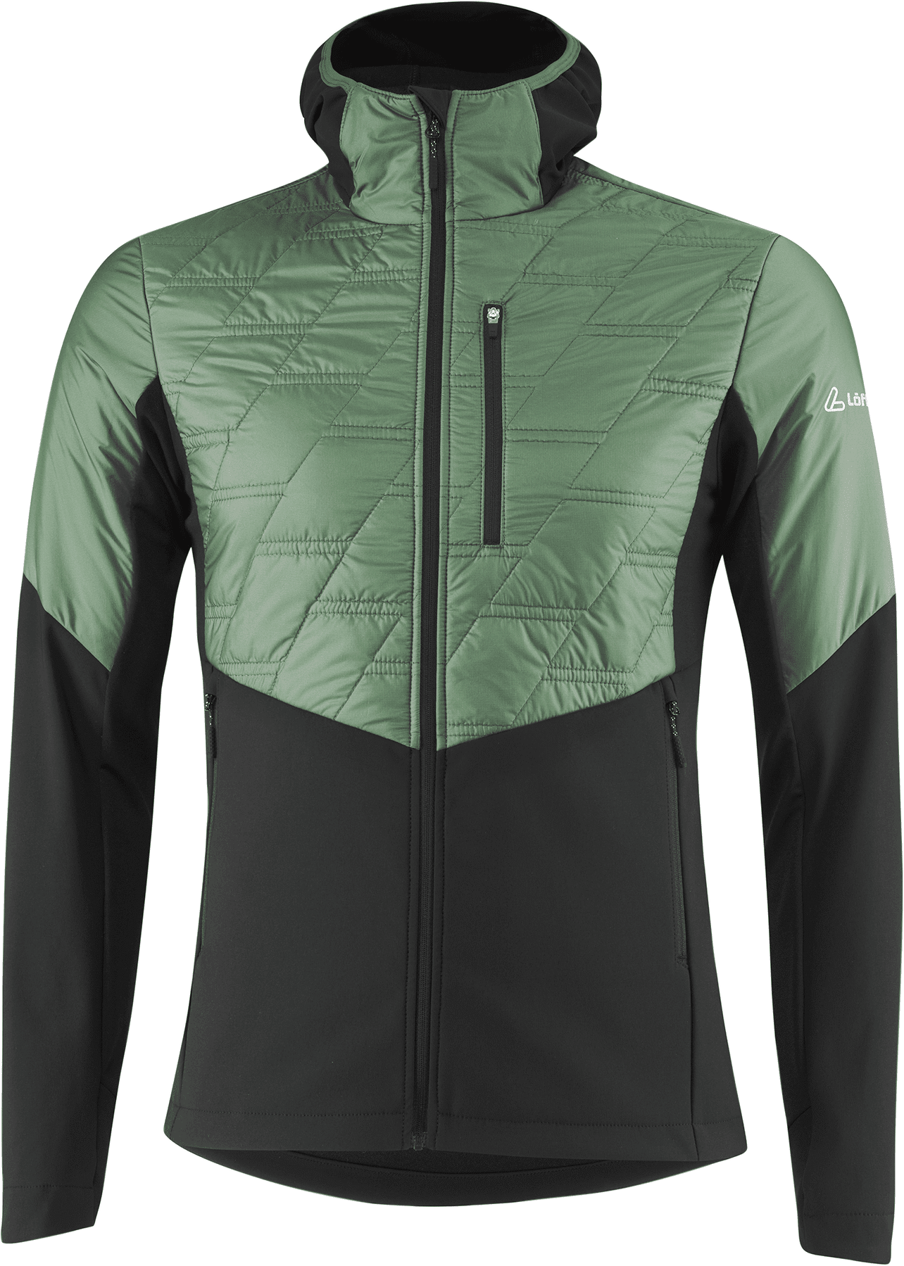 Löffler Hooded Hybrid Jacket Alex Primaloft 60 Mens Pine