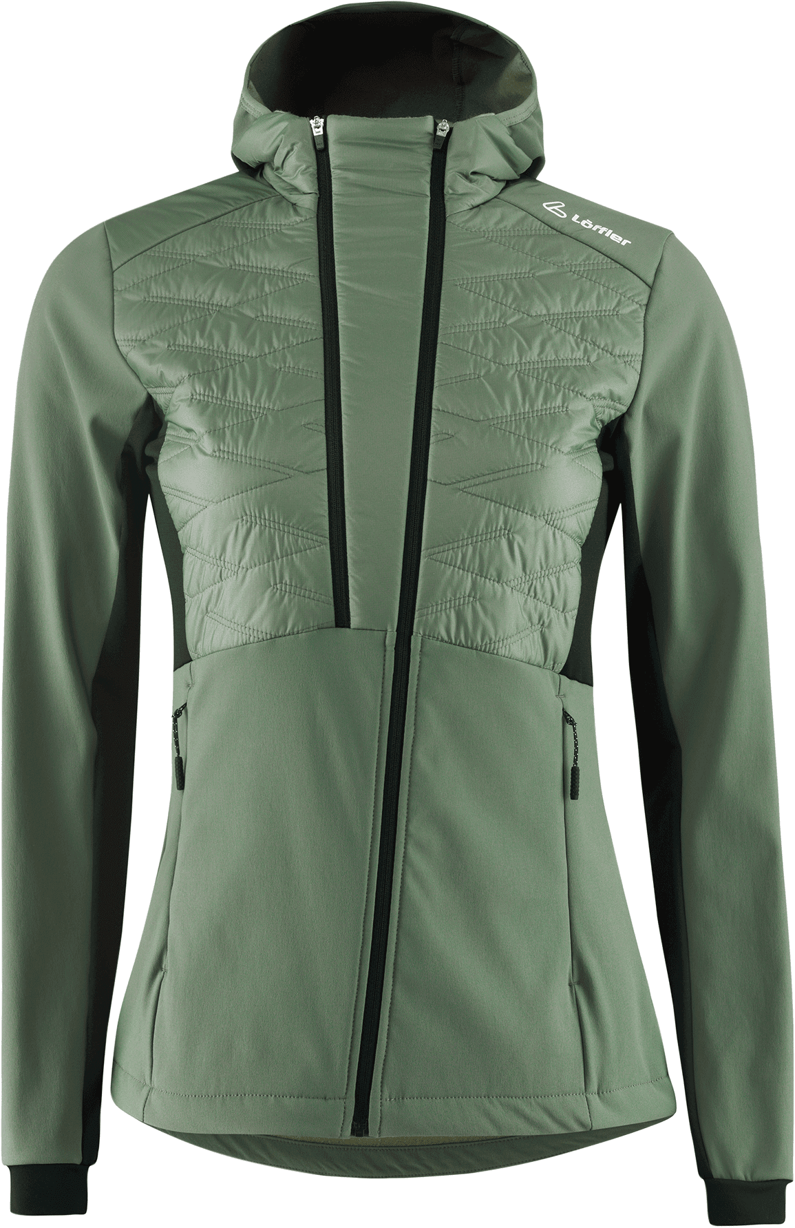 Löffler Hooded Hybrid Jacket Alessa Primaloft 60 Womens Pine
