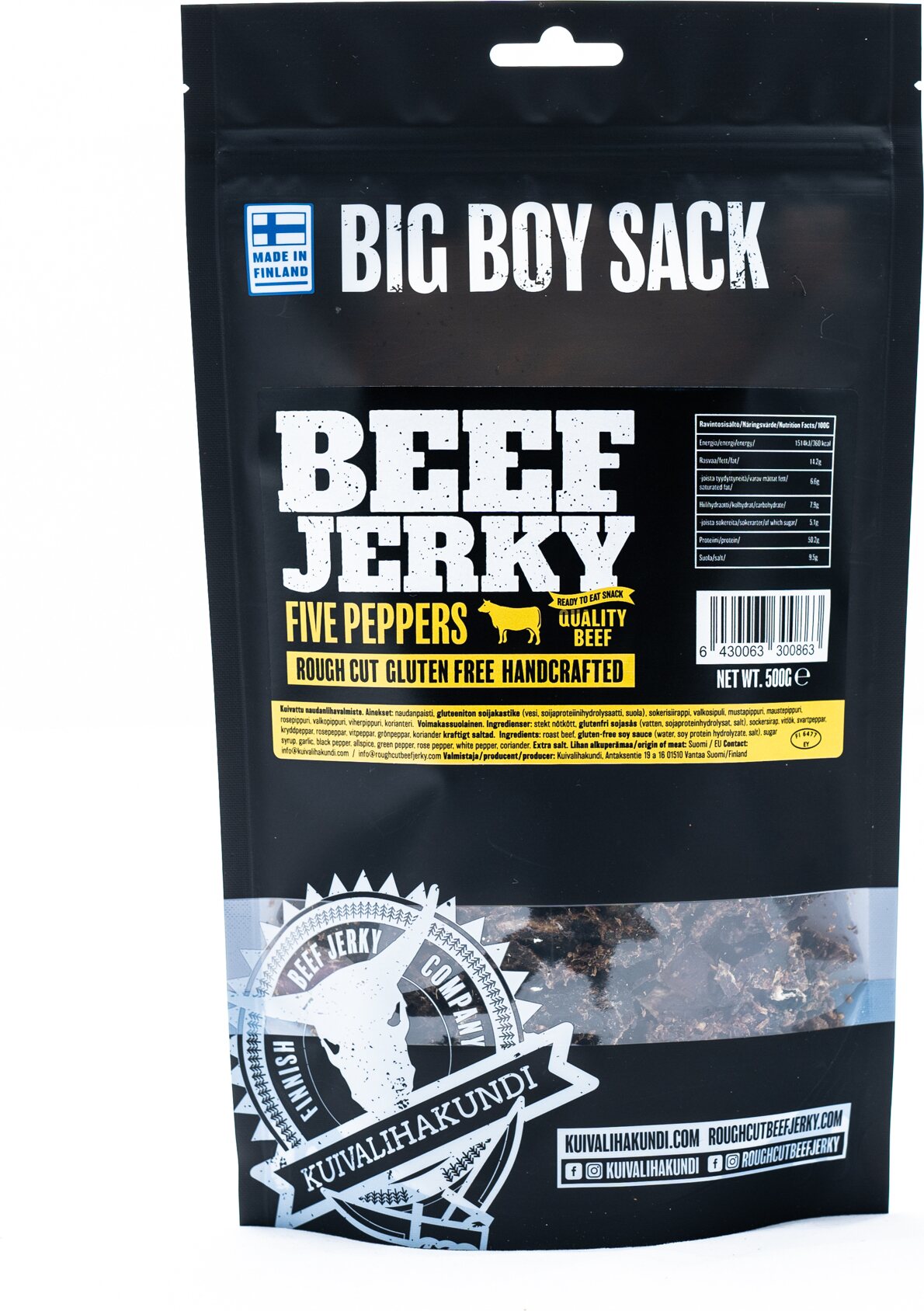 Kuivalihakundi Beef Jerky 500g Five Peppers