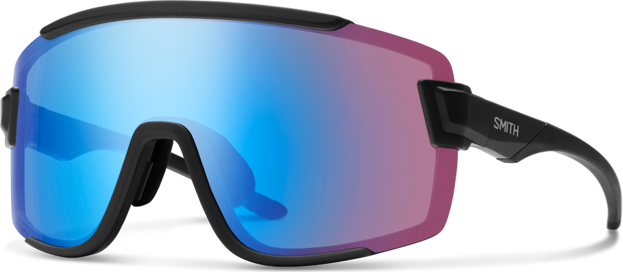 Smith Wildcat Matte Black - ChromaPop Low Light Rose Blue Mirror