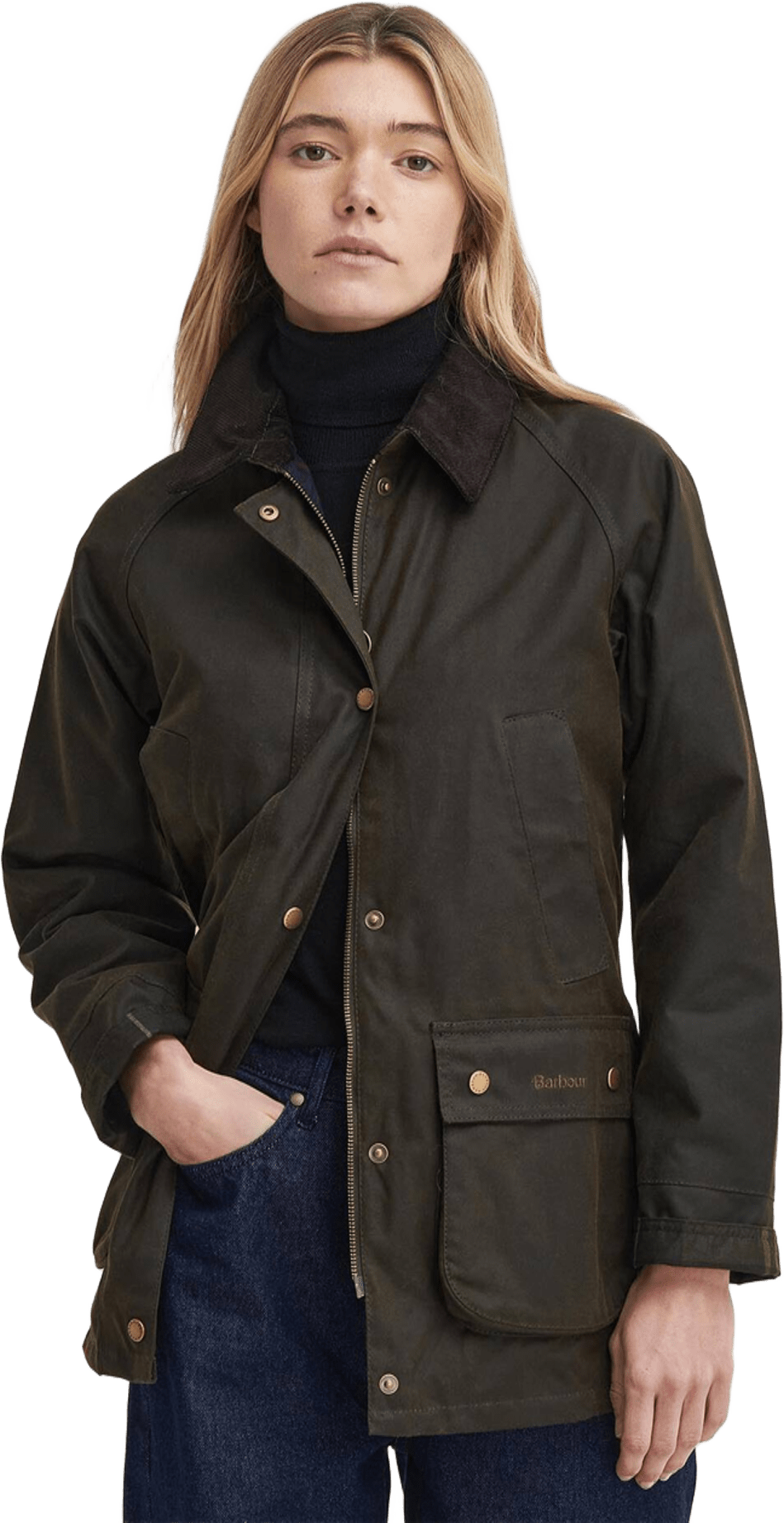 Barbour Acorn Wax Jacket Womens Olive