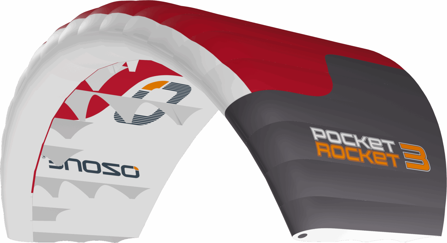 Ozone Pocket Rocket Parawing 4.3m² Carbon Grey/Deep Red/White