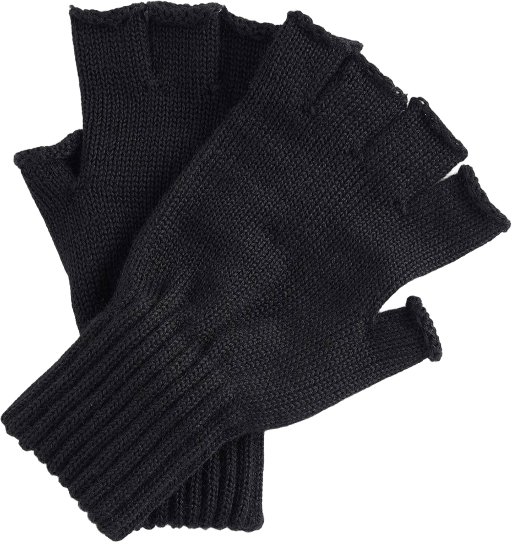 Barbour Fingerless Gloves Black
