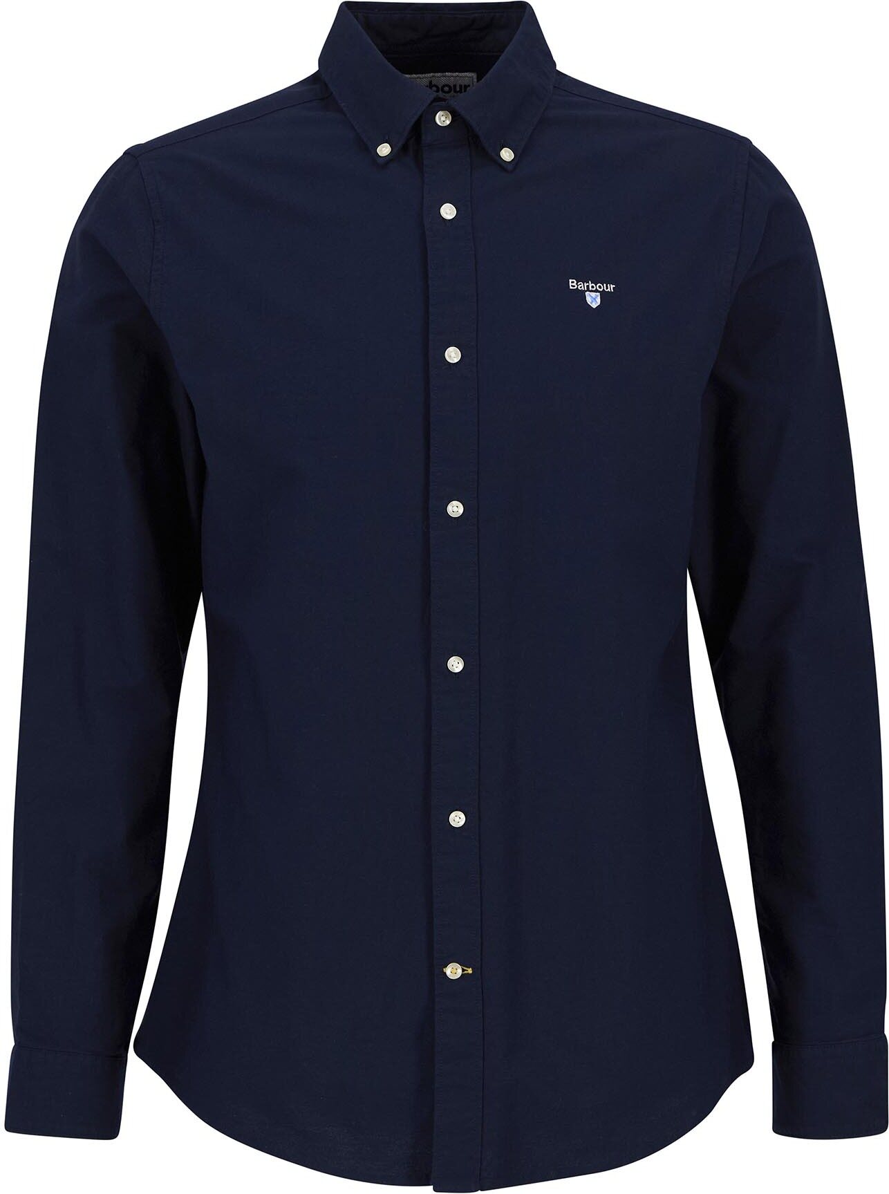 Barbour Oxford Tailored Long-Sleeved Shirt Mens Navy