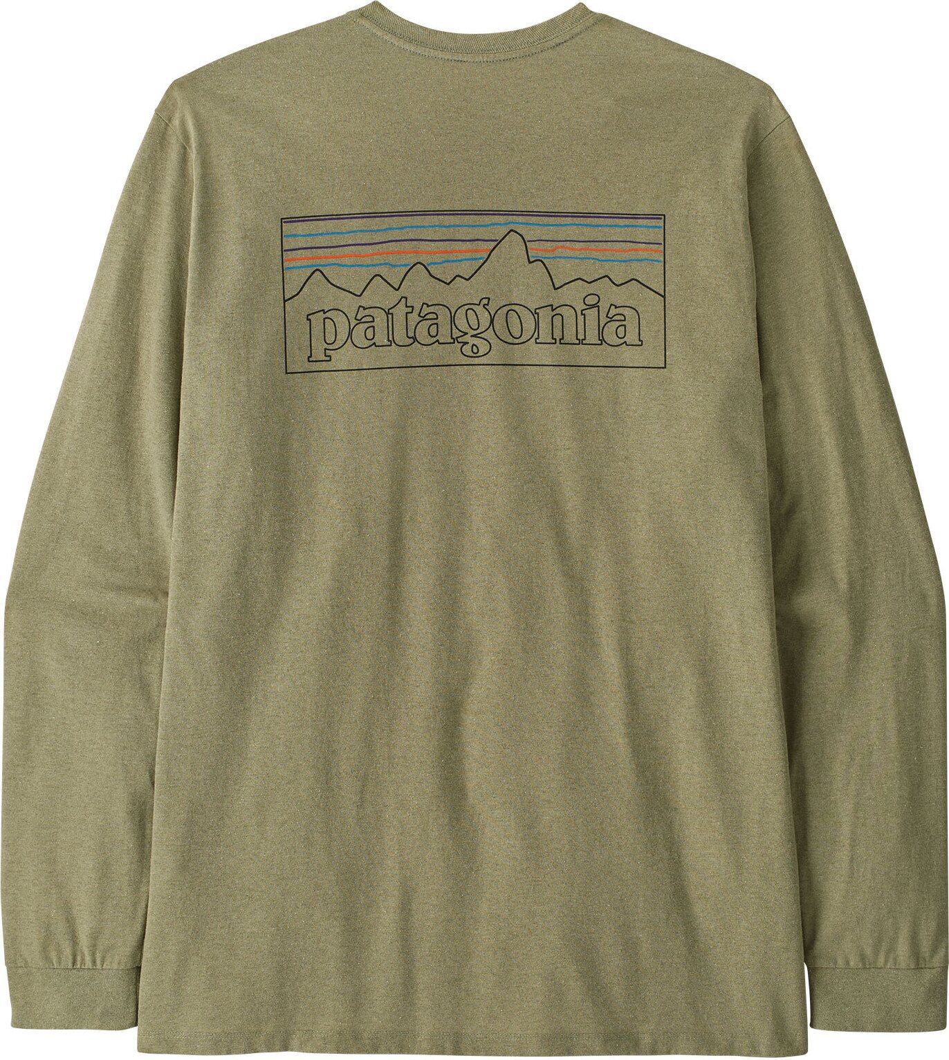 Patagonia Long-Sleeved P-6 Logo Responsibili-Tee Mens P-6 Outline: Gumtree Green