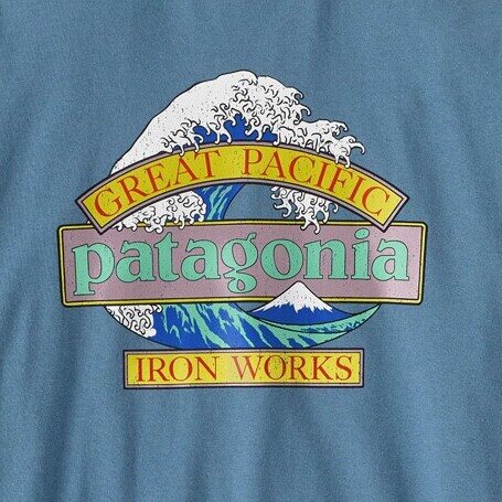 Patagonia Great Waves Responsibili-Tee Mens Shore Blue