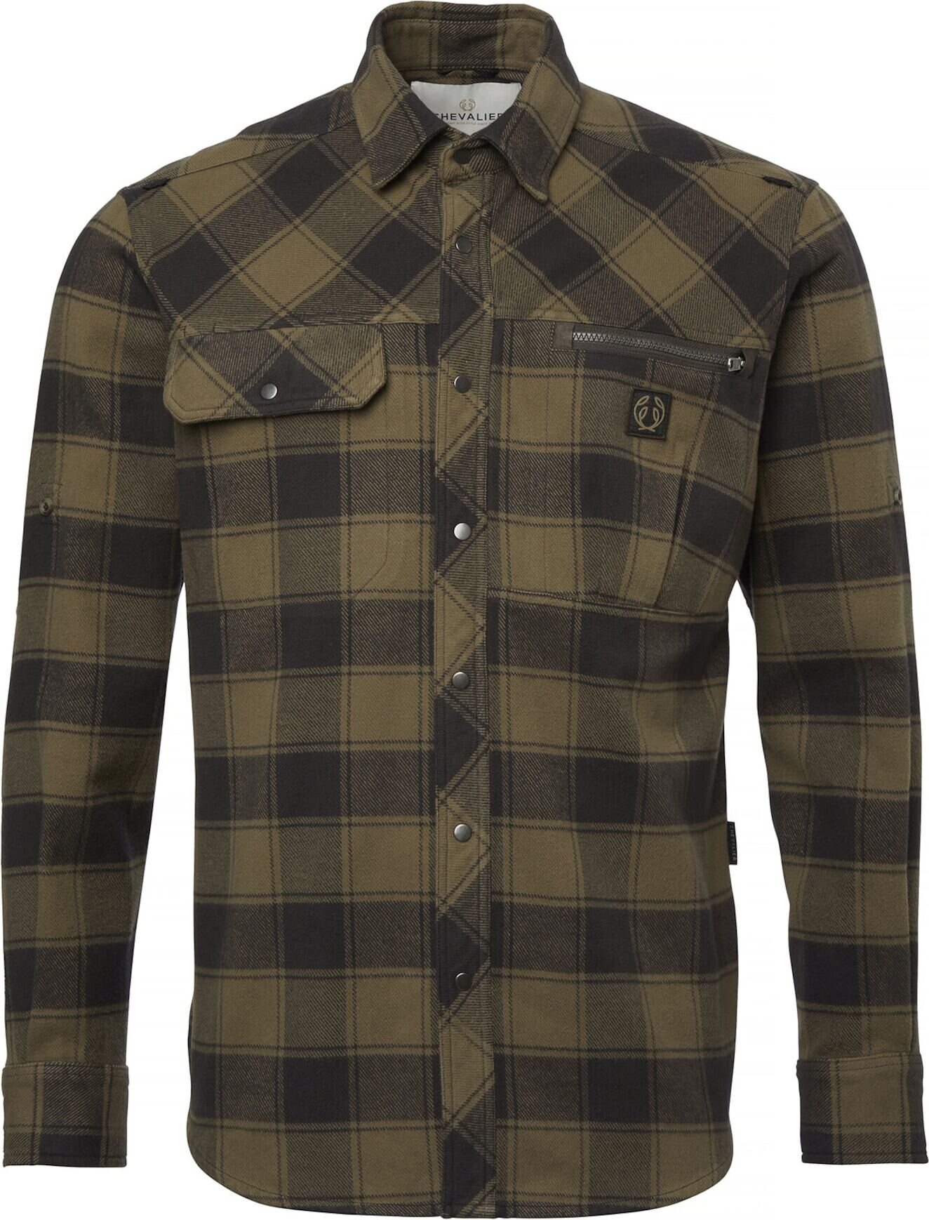 Chevalier Raptor Heavy Flannel Shirt Men Kodiak Brown Checked