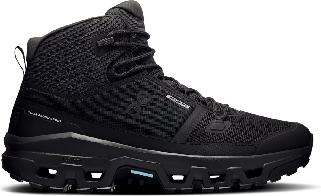 On Cloudrock Mid Waterproof Mens Black / Black