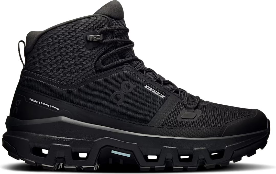 On Cloudrock Mid Waterproof Womens Black / Black