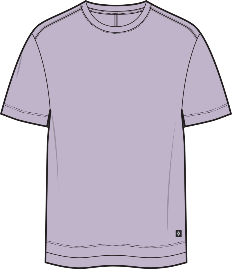 Black Diamond Circuit SS Tee Long Womens Soft Lilac