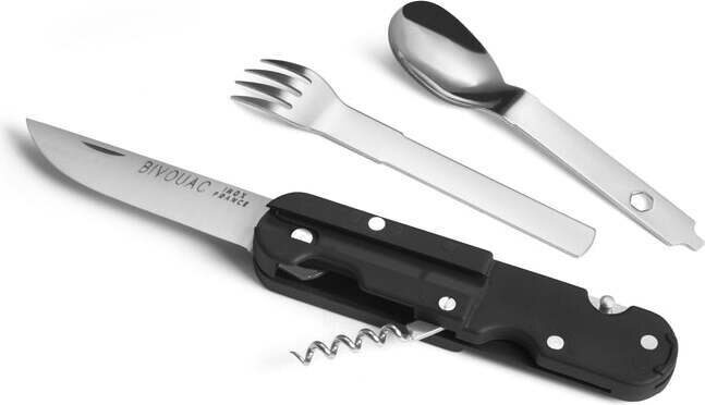 TB Outdoor Bivouac Camp Knife Black Handle